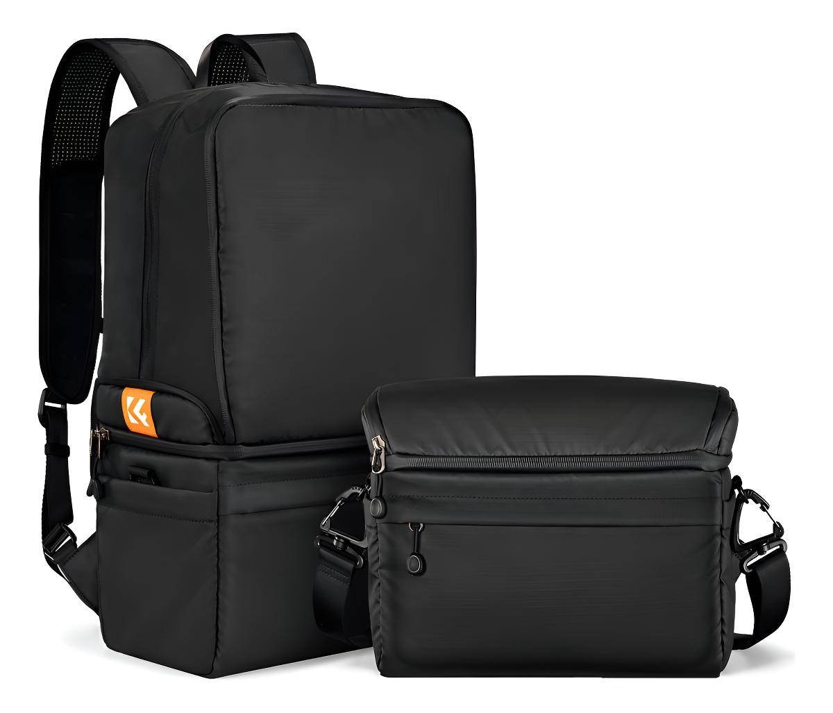 K&f Concept Moda Commuter Mochila Bolsa De La Cámara Color Negro