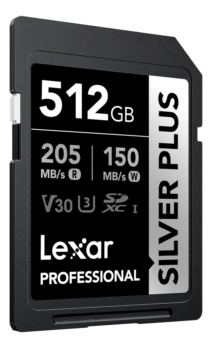Tarjeta Memoria Sd Lexar Silver Plus 512gb Clase 10 205mb/s