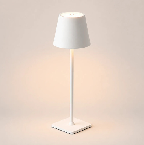 Lámpara De Mesa Led Recargable Inalámbrica Blanca
