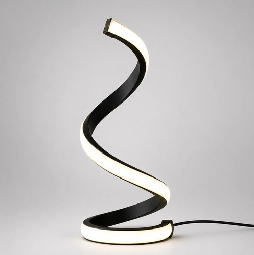 Lámpara Led Espiral Regulable Usb Diseño Moderno – Negro