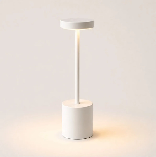 Lámpara De Mesa Led Recargable Regulable Al Tacto Blanco