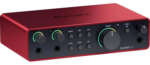Focusrite Scarlett 2i2 Interfaz De Audio Usb-c 4a Gen Rojo