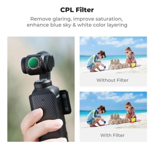 Kit 4 filtros magnéticos K&F Concept para DJI Osmo Pocket 3: gran angular, CPL, ND variable y Black Mist - foto 3