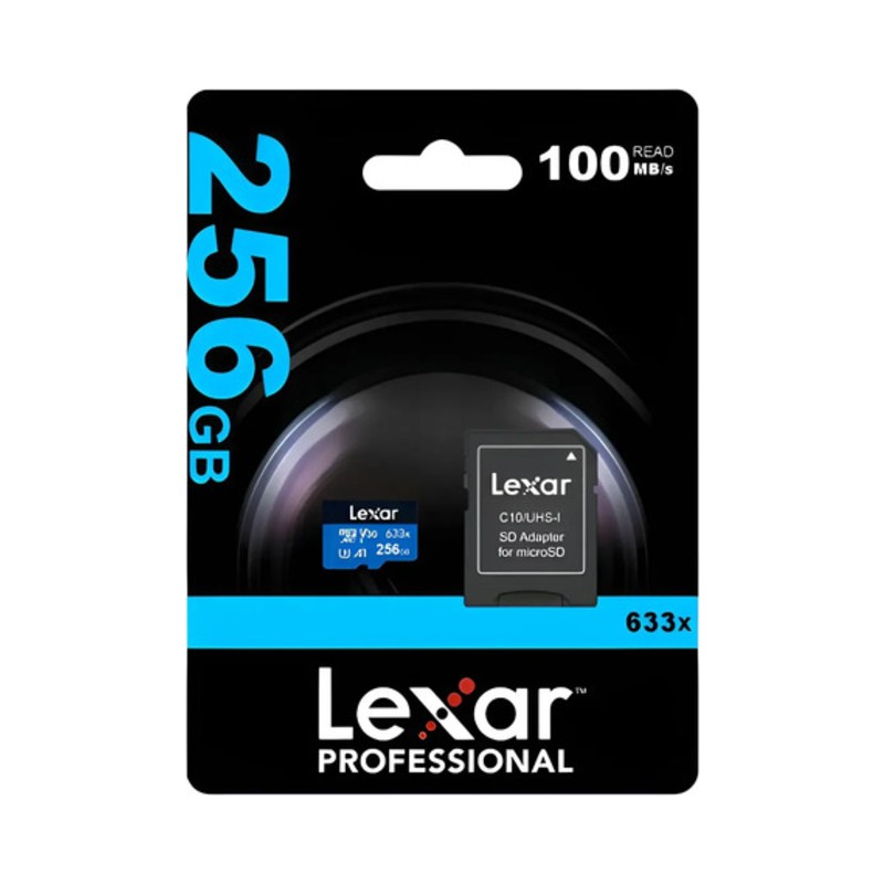 Tarjeta microSD Lexar Blue Series 633x 256 GB Tarjeta microSD Lexar Blue Series 633x 256 GB