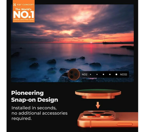 Filtro ND variable ND2-32 K&F Concept para iPhone 17 Pro Max - foto 2