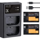 Kit 2 baterías LP-E6NH para Canon con cargador dual K&F Concept - imagen 1
