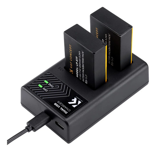 Kit 2 baterías LP-E17 para Canon con cargador dual K&F Concept - imagen 2