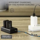 Kit 2 baterías LP-E17 para Canon con cargador dual K&F Concept - imagen 9