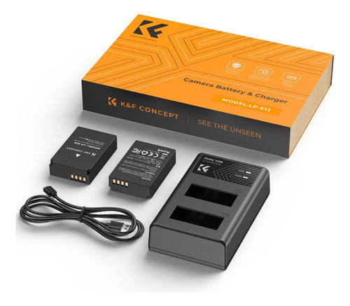 Kit 2 baterías LP-E12 para Canon con cargador dual K&F Concept - imagen 8