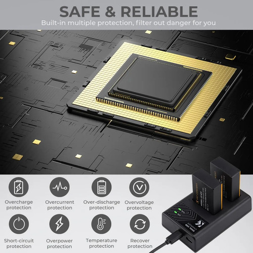Kit 2 baterías LP-E17 para Canon con cargador dual K&F Concept - imagen 6