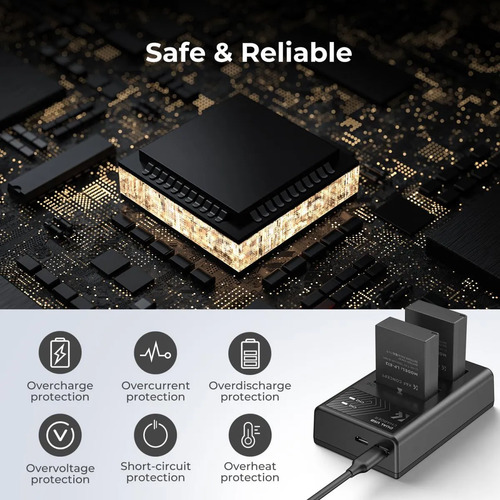 Kit 2 baterías LP-E12 para Canon con cargador dual K&F Concept - imagen 5