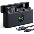 Kit 3 baterías K&F Concept para DJI Osmo Action 5 Pro 4 3 con cargador - imagen 1